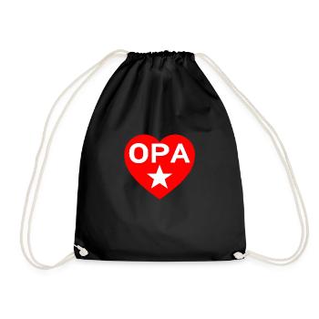 Opa - Turnbeutel - Schwarz - Vorne