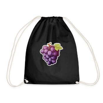 Grapes or dark vine - Drawstring Bag - black - Front