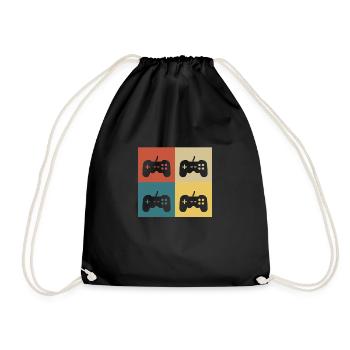 Retro Vintage Console - Drawstring Bag - black - Front