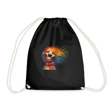 happy dog - Turnbeutel - Schwarz - Vorne