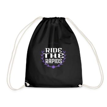 rafting en eau vive happy geek drôle - Sac de sport léger - noir - Devant
