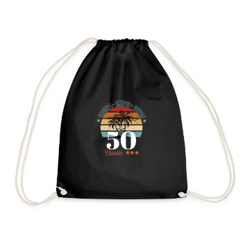 50-jähriges Jubiläum Original Retro in limitierter Auflage - Turnbeutel - Schwarz - Vorne