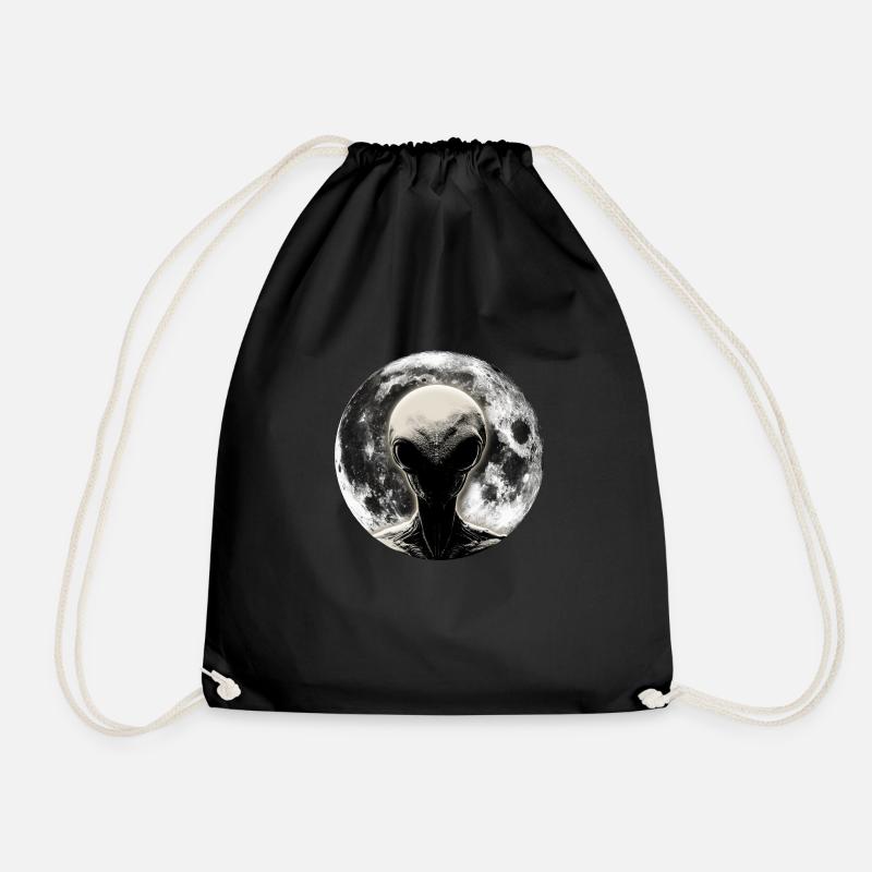 Alien Moonlight - Drawstring Bag - black