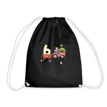 6th Anniversary Farm Agriculture - Drawstring Bag - black - Front