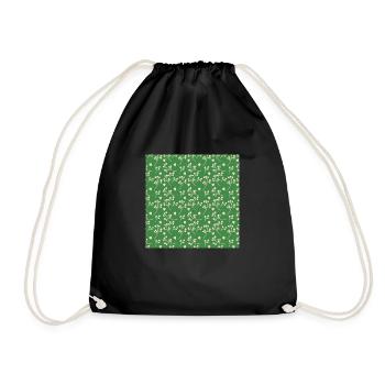 Blume-Blatt-Muster fleur feuille motif - Sac de sport léger - noir - Devant