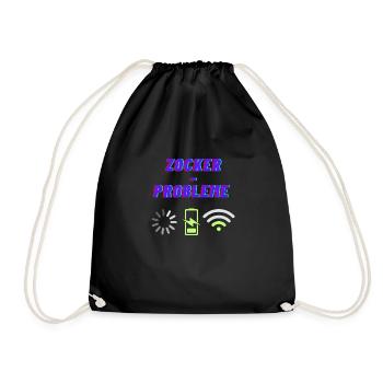 Gamer hate this - Drawstring Bag - black - Front