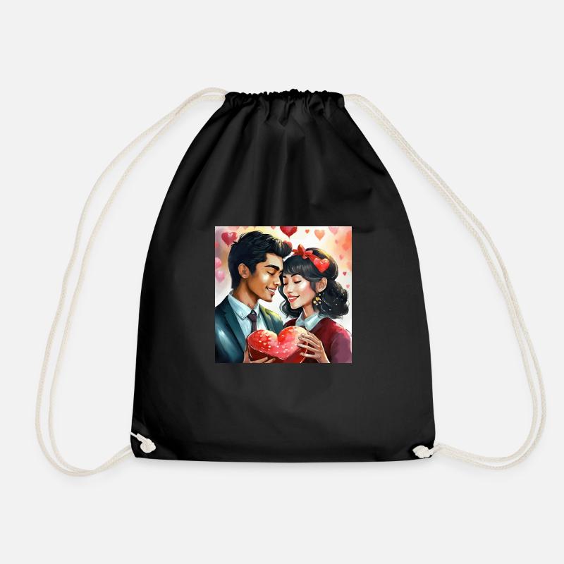 Romanticism - Drawstring Bag - black