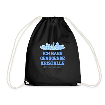 Steinen und Kristalle - Turnbeutel - Schwarz - Vorne