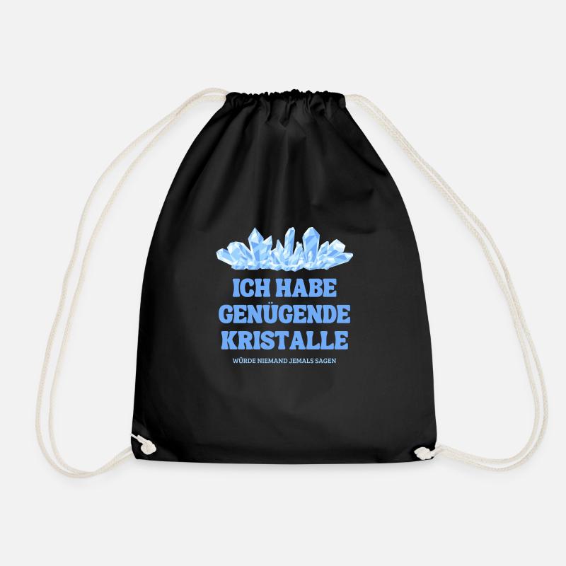 Steinen und Kristalle - Turnbeutel - Schwarz