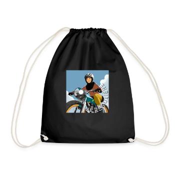 motarde japonaise - Sac de sport léger - noir - Devant