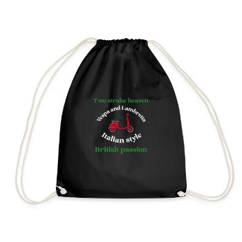 Scooter Classic design - Drawstring Bag - black - Front