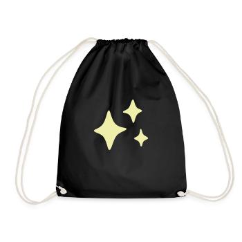 Sparkles Gelb - Turnbeutel - Schwarz - Vorne