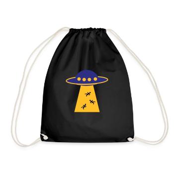 UFO - Drawstring Bag - black - Front