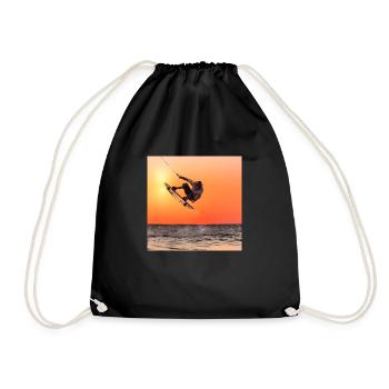 Wakeboard Sunset - Turnbeutel - Schwarz - Vorne
