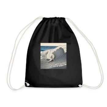 Big Wave surfing 2 - Turnbeutel - Schwarz - Vorne