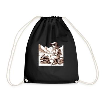 Manga Archeo Girl - Drawstring Bag - black - Front