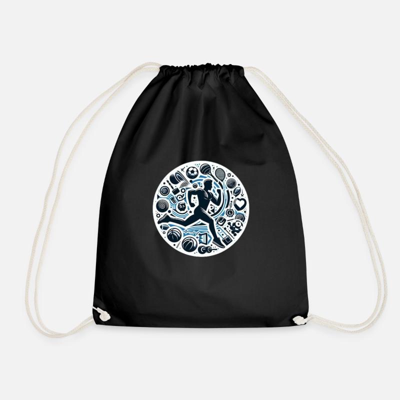Sports freak - Drawstring Bag - black