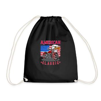 MADFOXX - Amerika Classics Bikes - Turnbeutel - Schwarz - Vorne