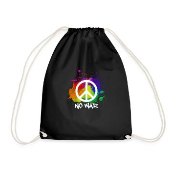 peace no war - Turnbeutel - Schwarz - Vorne