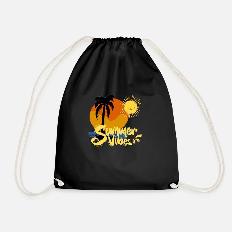 Summer vibes - Turnbeutel - Schwarz