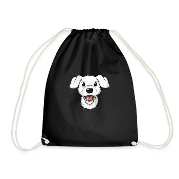 Alfred Portrait - Drawstring Bag - black - Front