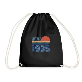 Vintage 1935 - Drawstring Bag - black - Front