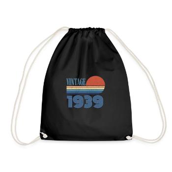 Vintage 1939 - Drawstring Bag - black - Front