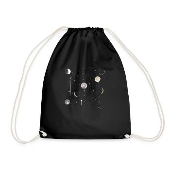 Moon Celestial Astrology - Drawstring Bag - black - Front