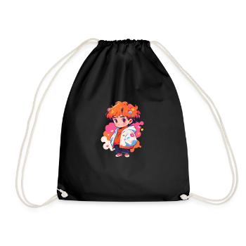 Manga Fille - Sac de sport léger - noir - Devant