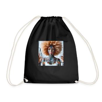 Afro Yoga 2 - Turnbeutel - Schwarz - Vorne