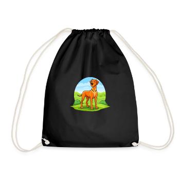 Regal Rhodesian Ridgeback in Savannah - Drawstring Bag - black - Front