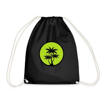 Palm trees - Drawstring Bag - black - Front