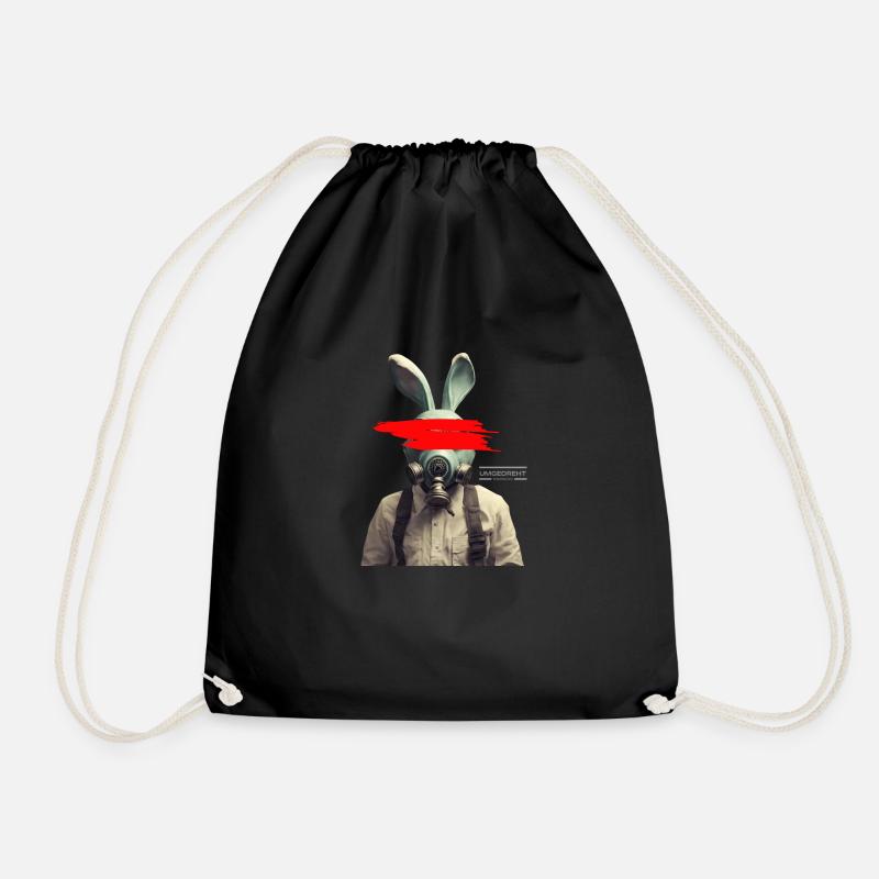 Osterhase - Turnbeutel - Schwarz