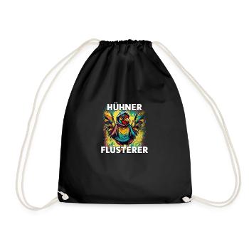 Hühner Flüsterer - Turnbeutel - Schwarz - Vorne