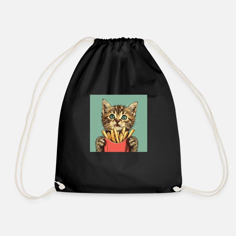 Katze - Turnbeutel - Schwarz