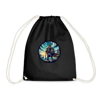 Viking nordique en mer - Sac de sport léger - noir - Devant