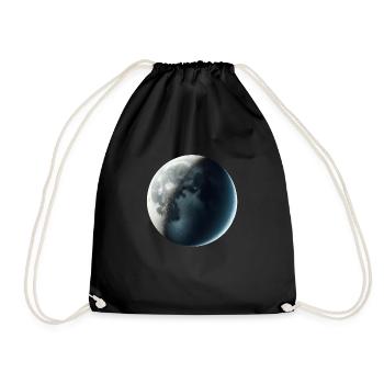 Waxing Crescent Moon - Drawstring Bag - black - Front