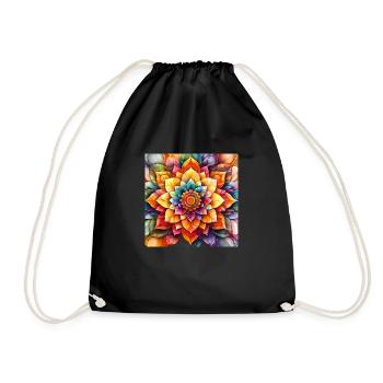 Mandala Time 2 - Turnbeutel - Schwarz - Vorne