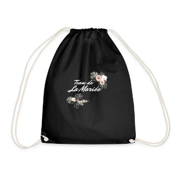 Team de La mariée floral tropical-idée cadeau Evjf - Sac de sport léger - noir - Devant