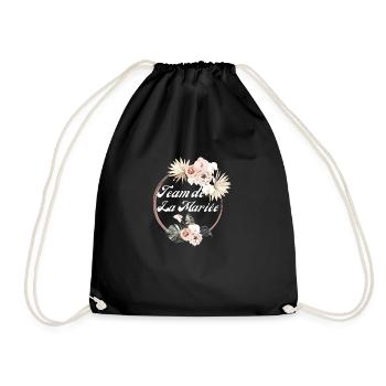Team de La mariée floral tropical-idée cadeau Evjf - Sac de sport léger - noir - Devant