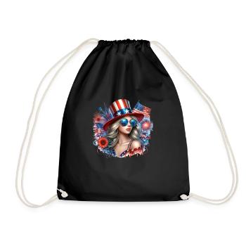 Freaky nice Patriot - Turnbeutel - Schwarz - Vorne