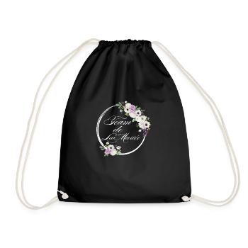 Team de La mariée floral violet-idée cadeau Evjf - Sac de sport léger - noir - Devant