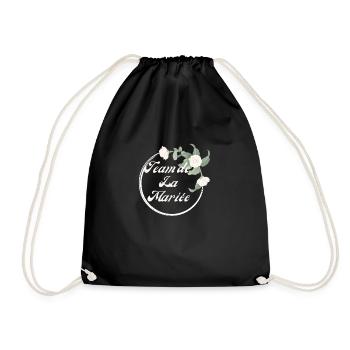 Team de La mariée floral blanche-idée cadeau Evjf - Sac de sport léger - noir - Devant