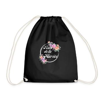 Team de La mariée floral rose-idée cadeau Evjf - Sac de sport léger - noir - Devant