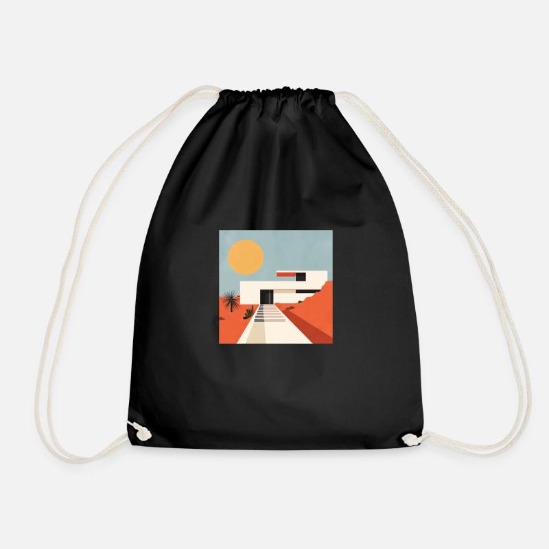Bauhaus - Drawstring Bag - black