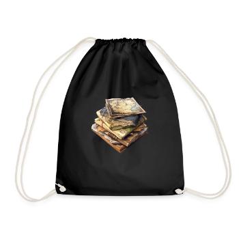 Chasse au trésor avec des cartes anciennes - Sac de sport léger - noir - Devant
