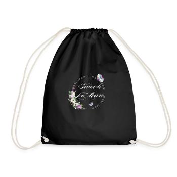 Team der Braut Schmetterling - Junggesellinnenabschied Geschenkidee - Turnbeutel - Schwarz - Vorne