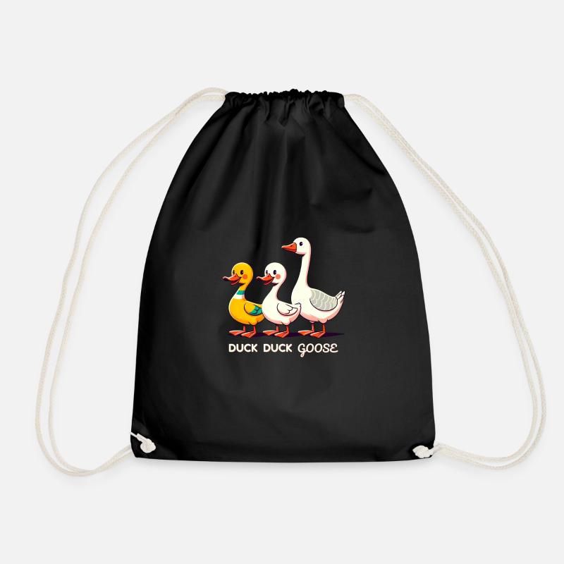 Duck Duck Goose - Drawstring Bag - black