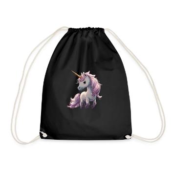 Cute Unicorn - Sac de sport léger - noir - Devant