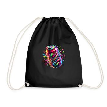 Neon Splash Canvazz - Turnbeutel - Schwarz - Vorne
